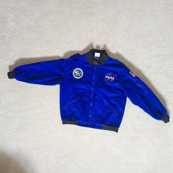 Rare Vintage GET REAL GEAR NASA Apollo 11 Small Step For Man Eagle Jacket 90s M - Picture 1 of 7